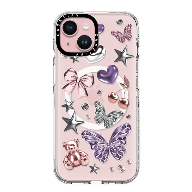 CASETiFY iPhone 15 ケース クリア クリア ケース MagSafe対応 Metallic Dream casetify_artist Back to School CASETiFY iPhone 15 ケース クリア クリア ケース MagSafe対応 Metallic Dream casetify_artist Back to School