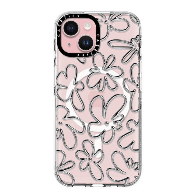 CASETiFY iPhone 15 Case クリア クリア ケース MagSafe対応 Chrome Flower casetify_artist Back to School CASETiFY iPhone 15 Case クリア クリア ケース MagSafe対応 Chrome Flower casetify_artist Back to School