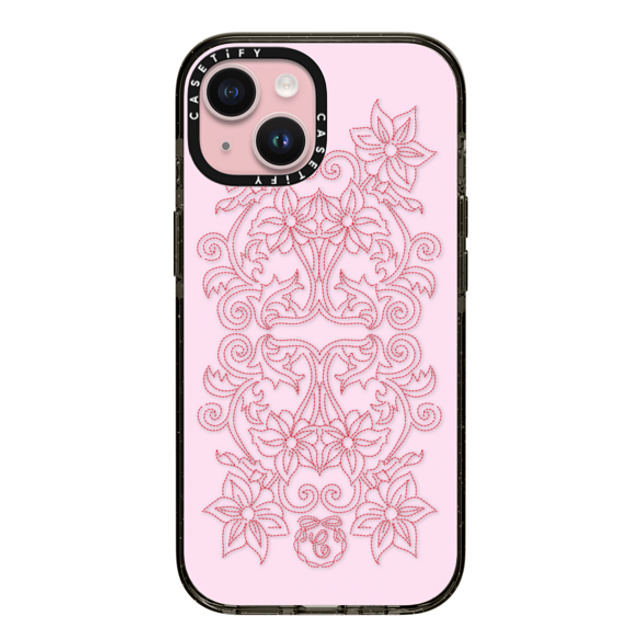 CASETiFY iPhone 15 ケース ブラック インパクトケース MagSafe対応 Floral,Pattern Floral,Pattern Luxe Garden - Pink Back to School CASETiFY iPhone 15 ケース ブラック インパクトケース MagSafe対応 Floral,Pattern Floral,Pattern Luxe Garden - Pink Back to School