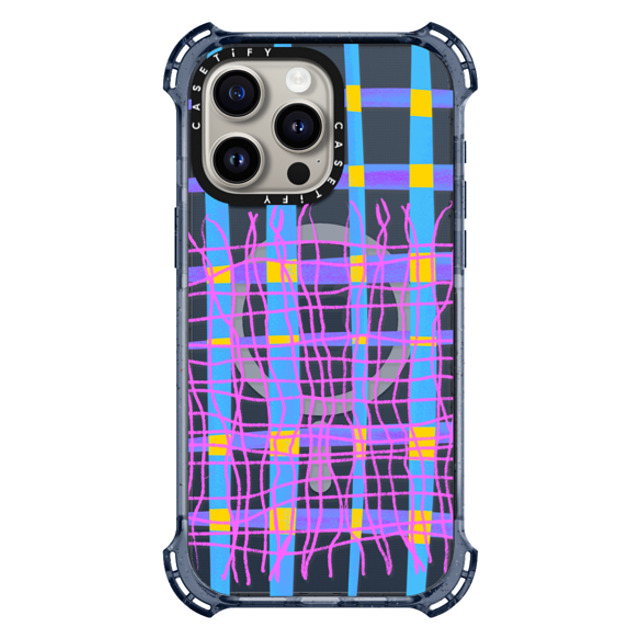 CASETiFY iPhone 15 Pro Max ケース Classic Blue バウンスケース Checkered,Pattern Checkered,Pattern,Abstract,Stripes Blue Purple Strips Halloween CASETiFY iPhone 15 Pro Max ケース Classic Blue バウンスケース Checkered,Pattern Checkered,Pattern,Abstract,Stripes Blue Purple Strips Halloween