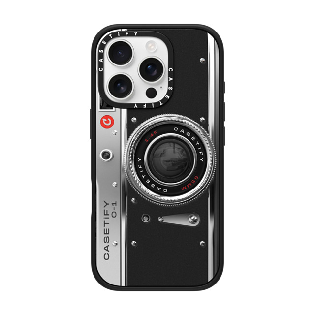 CASETiFY iPhone 16 Pro ケース マットブラック インパクトケース MagSafe対応 カメラ Camera Case - Classic