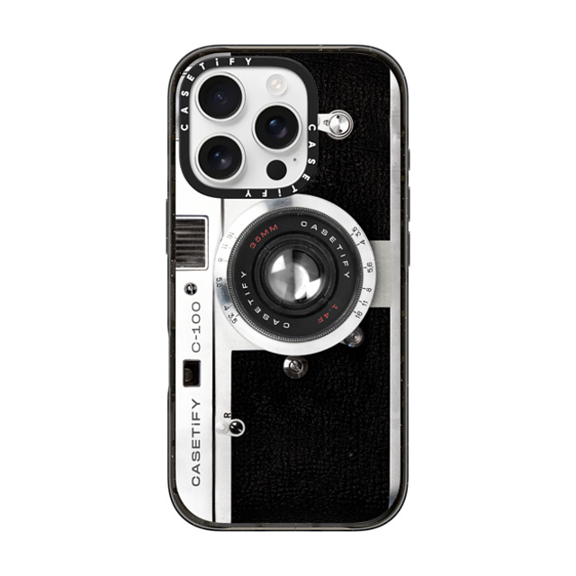 CASETiFY iPhone 16 Pro Case Black Impact Case MagSafe Compatible Camera カメラ Camera Case - Retro Back to School CASETiFY iPhone 16 Pro Case Black Impact Case MagSafe Compatible Camera カメラ Camera Case - Retro Back to School