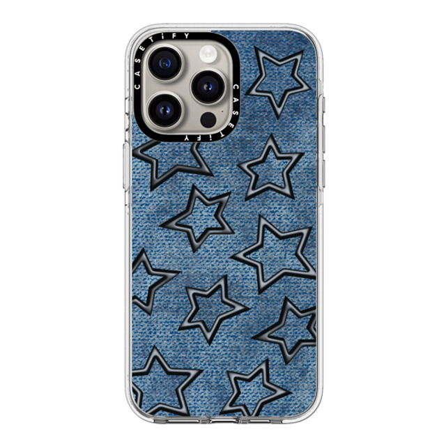 CASETiFY iPhone 15 Pro Max ケース クリア クリア ケース MagSafe対応 Dark Academia,Star STAR DENIM