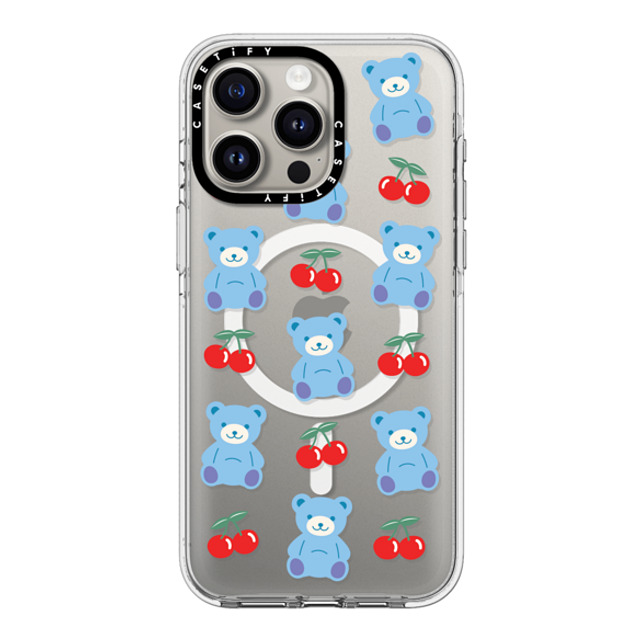 CASETiFY iPhone 15 Pro Max ケース クリア クリア ケース MagSafe対応 Animal,Cartoon,Pattern,Cartoon,Y2K,Bear Cherrie Bear