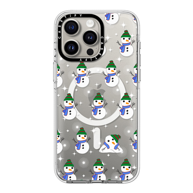 CASETiFY iPhone 15 Pro Max ケース クリア クリア ケース MagSafe対応 Snowman Meltdown casetify_artist