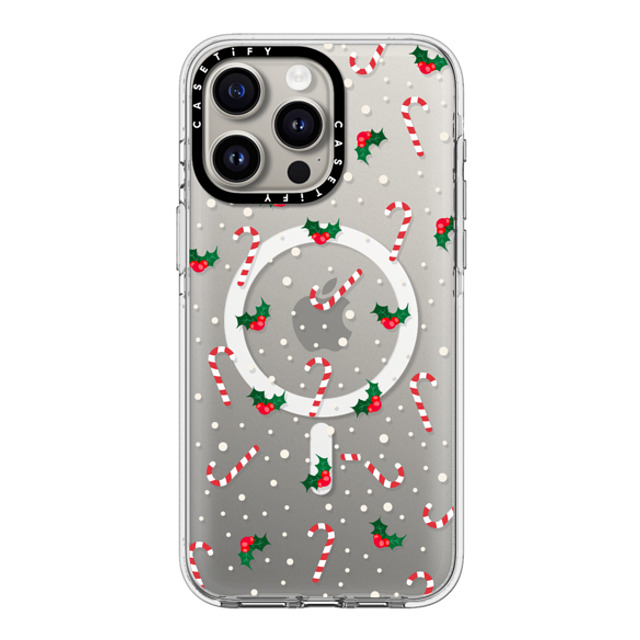 CASETiFY iPhone 15 Pro Max ケース クリア クリア ケース MagSafe対応 Candy Cane Crush casetify_artist