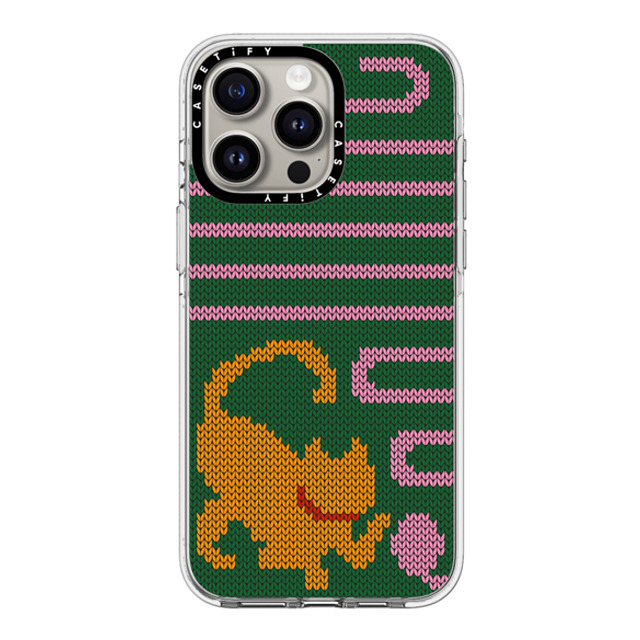 CASETiFY iPhone 15 Pro Max ケース クリア クリア ケース MagSafe対応 Cat Mas Sweater casetify_artist