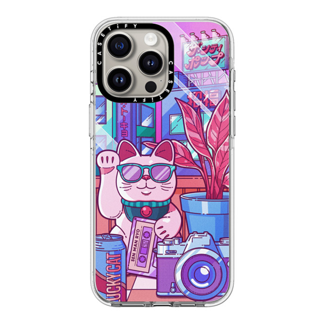 CASETiFY iPhone 15 Pro Max ケース クリア クリア ケース MagSafe対応 Lucky Cat City Pop casetify_artist