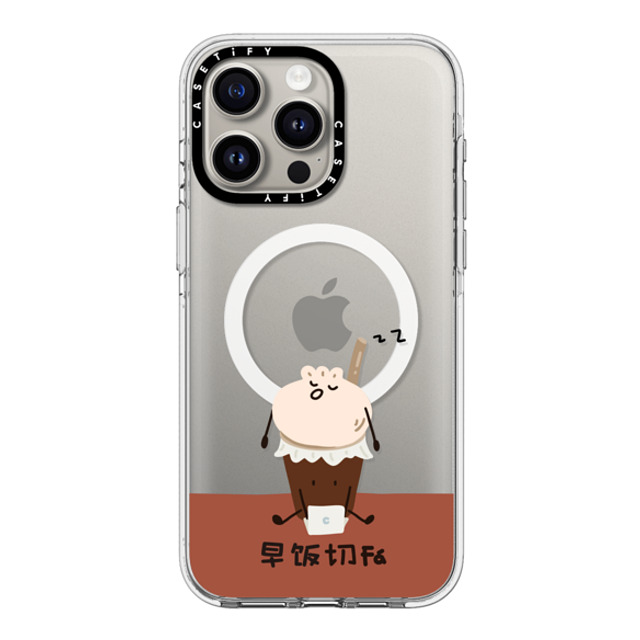 CASETiFY iPhone 15 Pro Max Case クリア Clear Case MagSafe Compatible Breakfast? (Retail Exclusive) casetify_artist