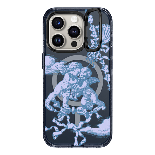 CASETiFY iPhone 15 Pro ケース Classic Blue インパクトリングスタンドケース MagSafe対応 Cloud At Lover's Gate