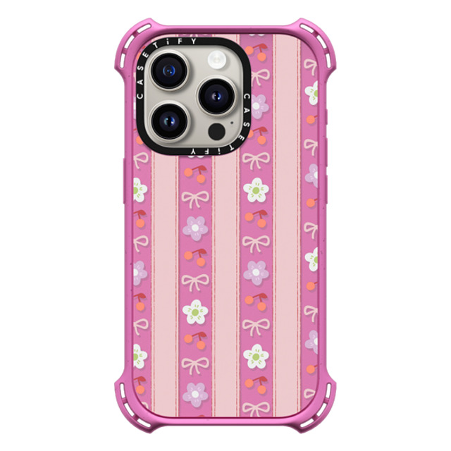 CASETiFY iPhone 15 Pro ケース Matte Pink バウンスケース Cherry,Floral Cherry,Floral,Ribbon Strawberry Milk Back to School CASETiFY iPhone 15 Pro ケース Matte Pink バウンスケース Cherry,Floral Cherry,Floral,Ribbon Strawberry Milk Back to School
