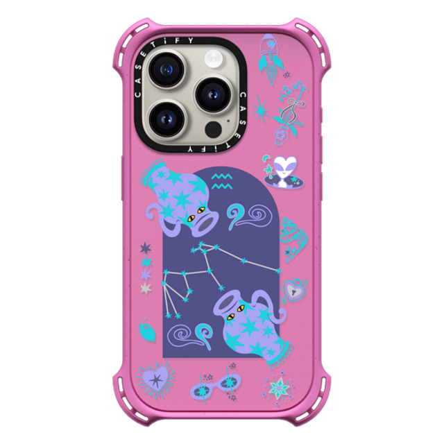 CASETiFY iPhone 15 Pro ケース Matte Pink バウンスケース みずがめ座 casetify_artist Back to School CASETiFY iPhone 15 Pro ケース Matte Pink バウンスケース みずがめ座 casetify_artist Back to School