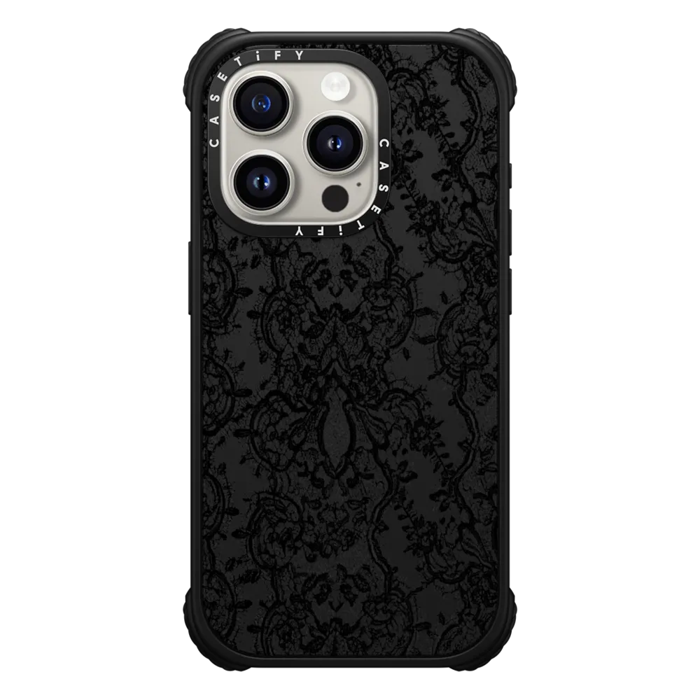Ultra Impact iPhone 15 Pro Case MagSafe Compatible - Lace Pattern