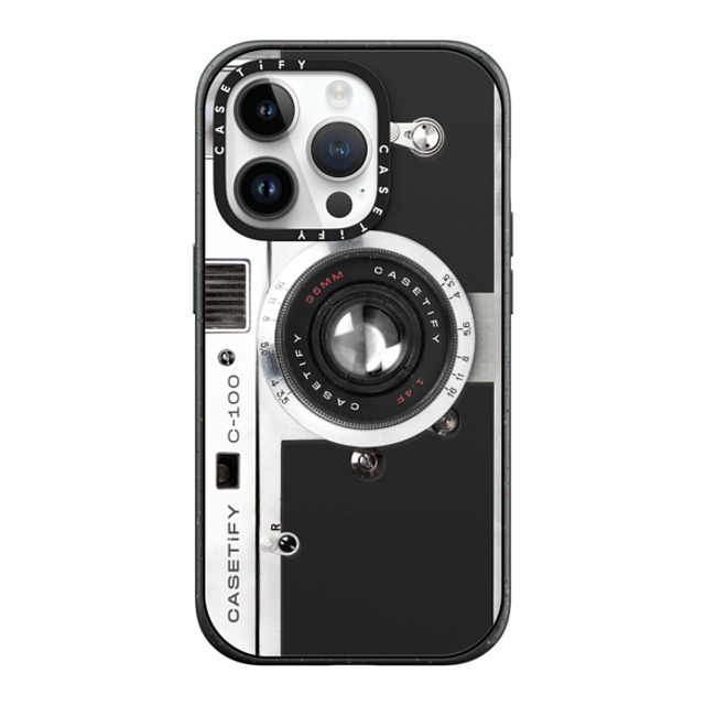 CASETiFY iPhone 14 Pro ケース マットブラック インパクトケース MagSafe対応 カメラ Camera Case - Retro