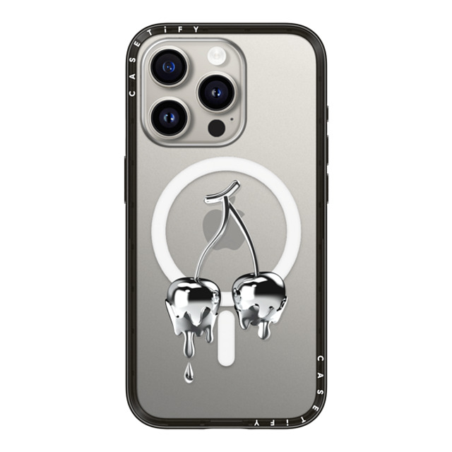 CASETiFY iPhone 15 Pro Case ブラック コンパクトケース MagSafe対応 Cherry,Fruit Fruit,Cherry,Food,Chrome Melting Cherry New iPhone CASETiFY iPhone 15 Pro Case ブラック コンパクトケース MagSafe対応 Cherry,Fruit Fruit,Cherry,Food,Chrome Melting Cherry New iPhone