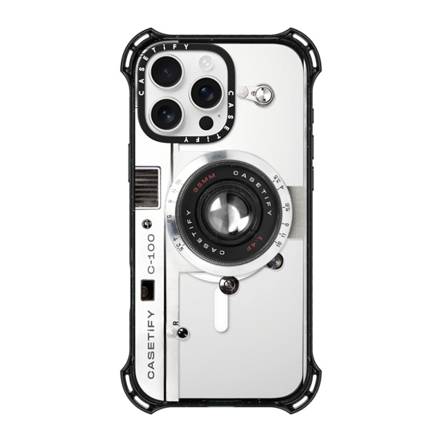 CASETiFY iPhone 16 Pro Max ケース ブラック バウンスケース カメラ Camera Case - Retro