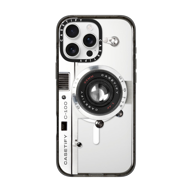 CASETiFY iPhone 16 Pro Max ケース ブラック インパクトケース MagSafe対応 カメラ Camera Case - Retro