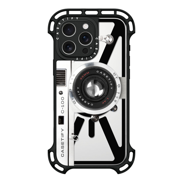 CASETiFY iPhone 16 Pro Max ケース ブラック ウルトラ バウンスケース MagSafe対応 カメラ Camera Case - Retro