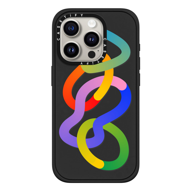 CASETiFY iPhone 15 Pro ケース マットブラック インパクトケース MagSafe対応 Rainbow,Abstract Rainbow,Digital Art,Abstract Hula hoops Father's Day CASETiFY iPhone 15 Pro ケース マットブラック インパクトケース MagSafe対応 Rainbow,Abstract Rainbow,Digital Art,Abstract Hula hoops Father's Day