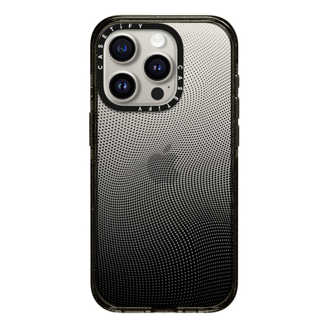 CASETiFY iPhone 15 Pro ケース ブラック インパクトケース Checkered,Monochrome,Gradient Gradient Spots