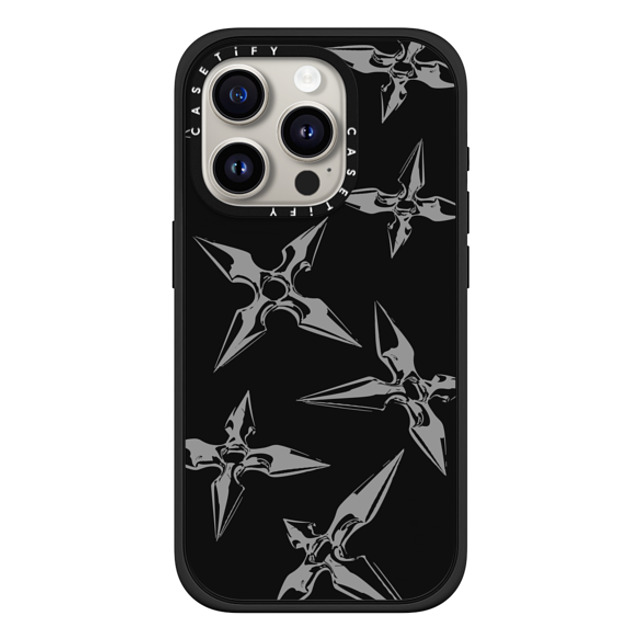 CASETiFY iPhone 15 Pro ケース マットブラック インパクトケース MagSafe対応 Pattern,Line Art Pattern,Monochrome,Line Art Ash Shuriken Father's Day CASETiFY iPhone 15 Pro ケース マットブラック インパクトケース MagSafe対応 Pattern,Line Art Pattern,Monochrome,Line Art Ash Shuriken Father's Day