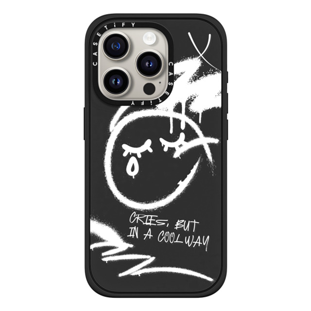 CASETiFY iPhone 15 Pro Case マットブラック インパクトケース MagSafe対応 Monochrome,Street Art Monochrome,Street Art Cries, But in a Cool Way Father's Day CASETiFY iPhone 15 Pro Case マットブラック インパクトケース MagSafe対応 Monochrome,Street Art Monochrome,Street Art Cries, But in a Cool Way Father's Day