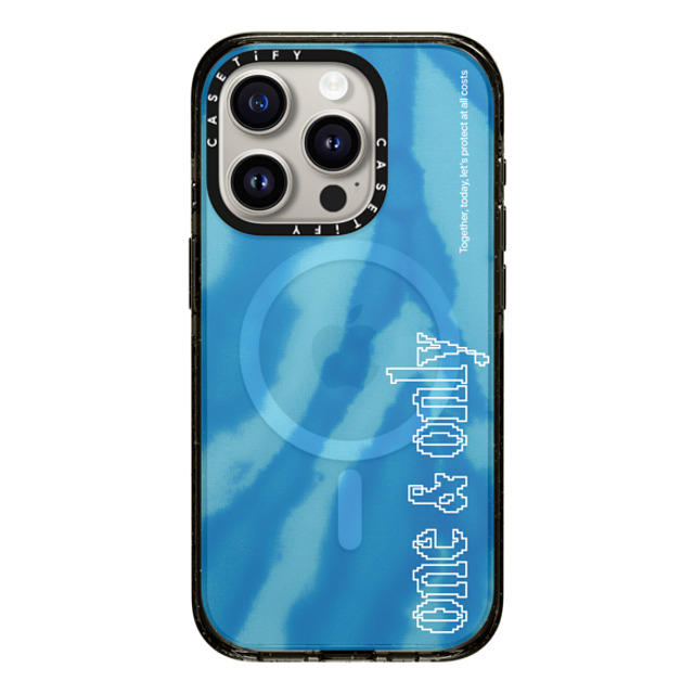 CASETiFY iPhone 15 Pro Case Black Impact Case MagSafe Compatible Quote,Typography River Blue Dye CASETiFY iPhone 15 Pro Case Black Impact Case MagSafe Compatible Quote,Typography River Blue Dye