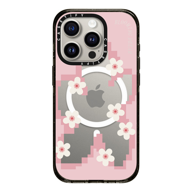 CASETiFY iPhone 15 Pro ケース ブラック インパクトケース MagSafe対応 Pink Pixel Sakura casetify_artist Back to School CASETiFY iPhone 15 Pro ケース ブラック インパクトケース MagSafe対応 Pink Pixel Sakura casetify_artist Back to School