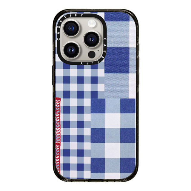 CASETiFY iPhone 15 Pro ケース ブラック インパクトケース Gingham Picnic casetify_artist