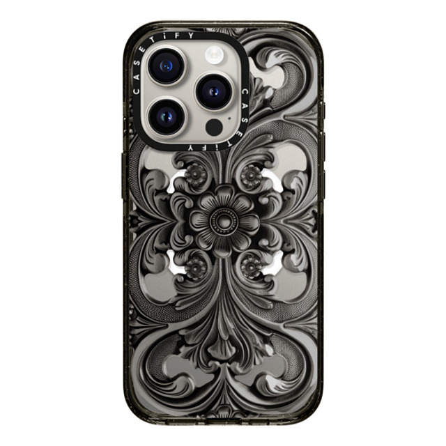 CASETiFY iPhone 15 Pro ケース ブラック インパクトケース MagSafe対応 Fine Art Frame