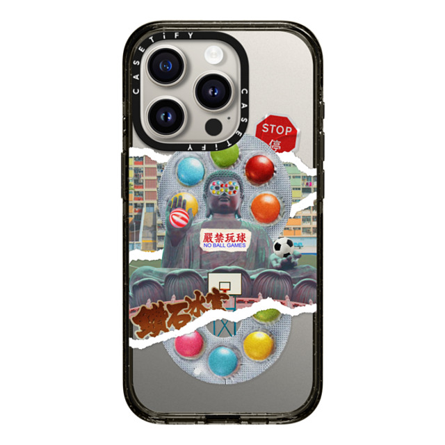 CASETiFY iPhone 15 Pro ケース ブラック インパクトケース HK Collage - Buddha casetify_artist