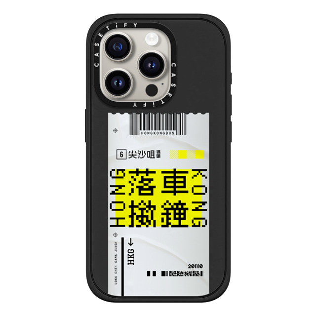 CASETiFY iPhone 15 Pro ケース マットブラック インパクトケース MagSafe対応 Ticket - Bus casetify_artist