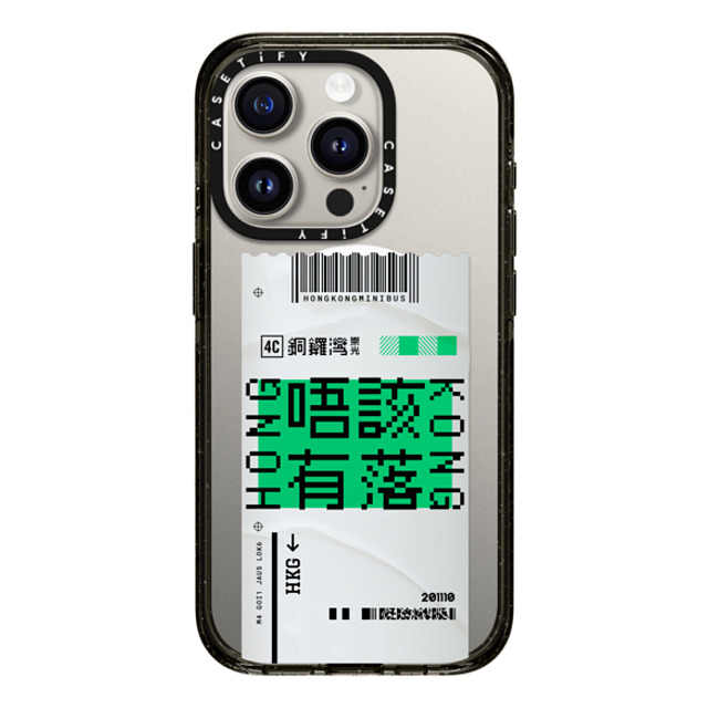 CASETiFY iPhone 15 Pro ケース ブラック インパクトケース MagSafe対応 Ticket - Minibus casetify_artist