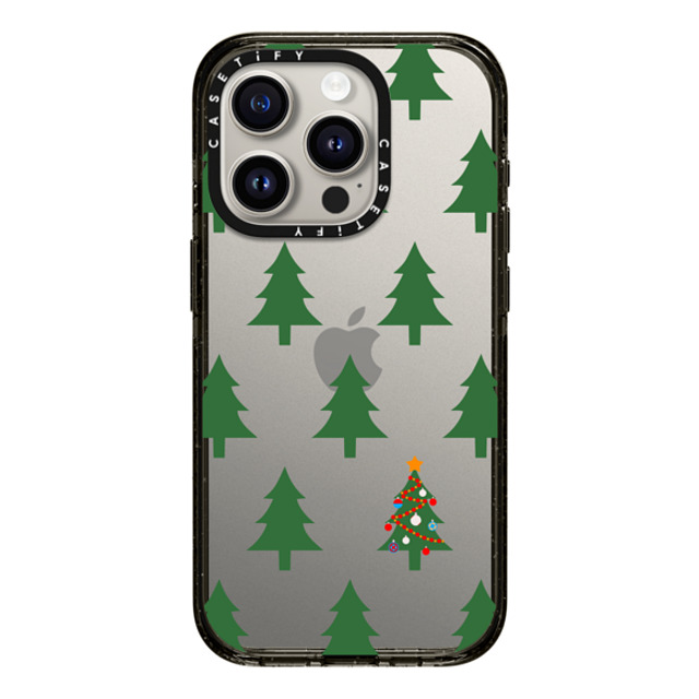 CASETiFY iPhone 15 Pro ケース ブラック インパクトケース O Christmas Tree casetify_artist