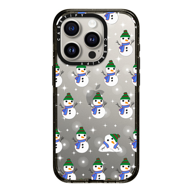 CASETiFY iPhone 15 Pro ケース ブラック インパクトケース Snowman Meltdown casetify_artist