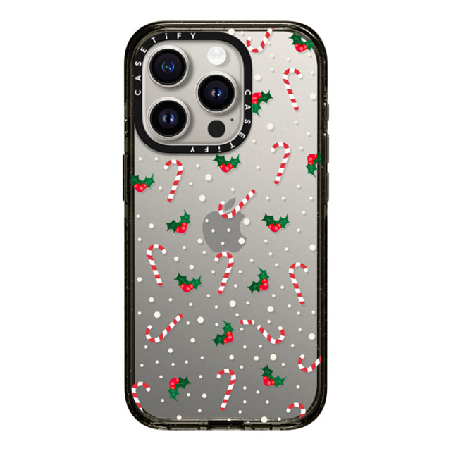 CASETiFY iPhone 15 Pro ケース ブラック インパクトケース Candy Cane Crush casetify_artist