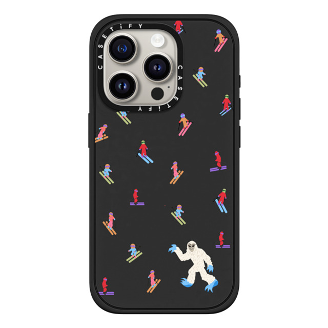 CASETiFY iPhone 15 Pro ケース マットブラック インパクトケース MagSafe対応 Ski Free casetify_artist