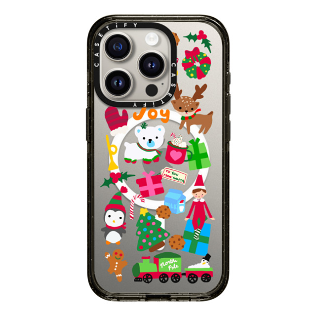 CASETiFY iPhone 15 Pro ケース ブラック インパクトケース MagSafe対応 Holiday Cheer casetify_artist