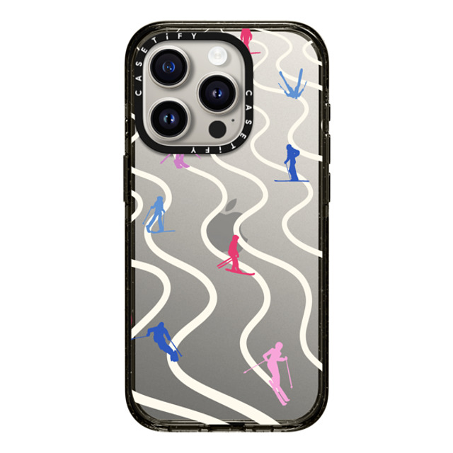 CASETiFY iPhone 15 Pro ケース ブラック インパクトケース Downhill Skiing casetify_artist