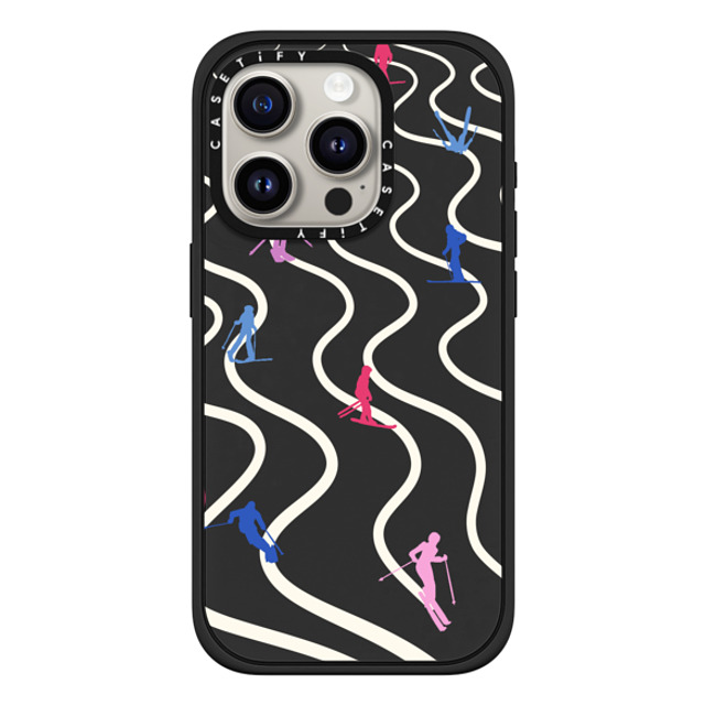 CASETiFY iPhone 15 Pro ケース マットブラック インパクトケース MagSafe対応 Downhill Skiing casetify_artist