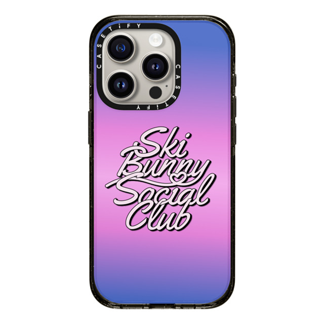 CASETiFY iPhone 15 Pro ケース ブラック インパクトケース Ski Bunny Social Club casetify_artist