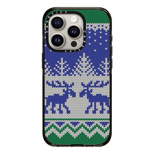 CASETiFY iPhone 15 Pro ケース ブラック インパクトケース Christ-Moose Sweater casetify_artist