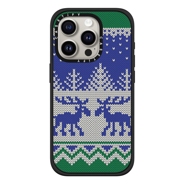 CASETiFY iPhone 15 Pro ケース マットブラック インパクトケース MagSafe対応 Christ-Moose Sweater casetify_artist