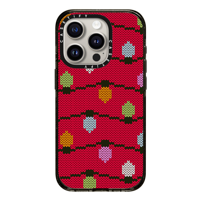 CASETiFY iPhone 15 Pro ケース ブラック インパクトケース Ugly Christmas Sweater casetify_artist