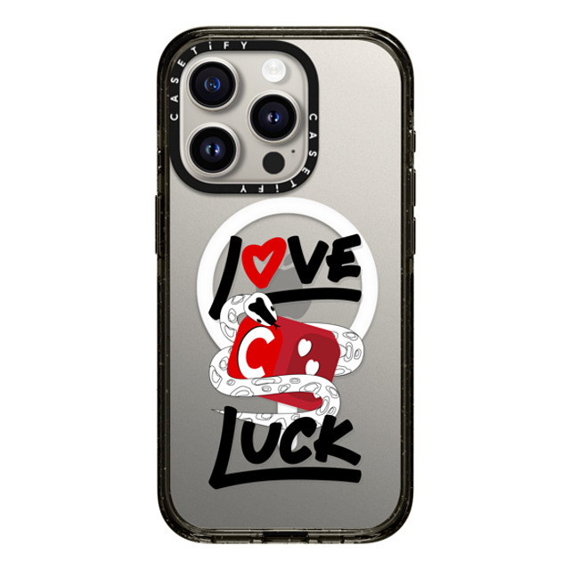 CASETiFY iPhone 15 Pro ケース ブラック インパクトケース MagSafe対応 Lucky Snake Dice casetify_artist