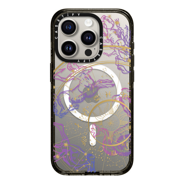 CASETiFY iPhone 15 Pro ケース ブラック インパクトケース MagSafe対応 Mysterious Zodiac casetify_artist Father's Day CASETiFY iPhone 15 Pro ケース ブラック インパクトケース MagSafe対応 Mysterious Zodiac casetify_artist Father's Day