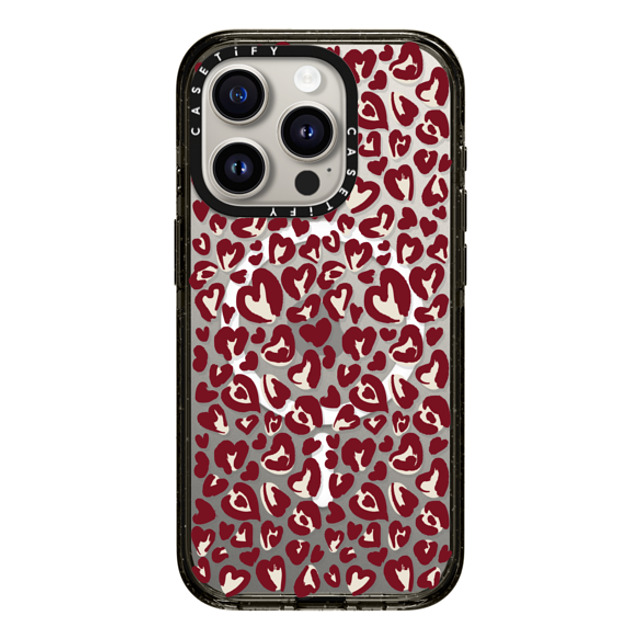 CASETiFY iPhone 15 Pro Case Black Impact Case MagSafe Compatible Leopard Love- Red casetify_artist Back to School CASETiFY iPhone 15 Pro Case Black Impact Case MagSafe Compatible Leopard Love- Red casetify_artist Back to School