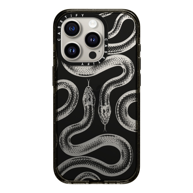 CASETiFY iPhone 15 Pro ケース ブラック インパクトケース Transparent Kingsnake casetify_artist