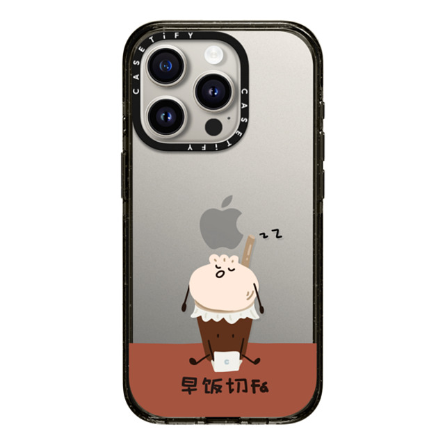 CASETiFY iPhone 15 Pro Case Black Impact Case Breakfast? (Retail Exclusive) casetify_artist