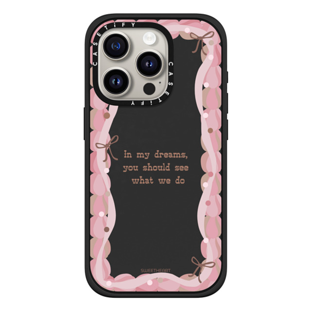 CASETiFY iPhone 15 Pro ケース マットブラック インパクトケース MagSafe対応 Sweetheart quote case casetify_artist